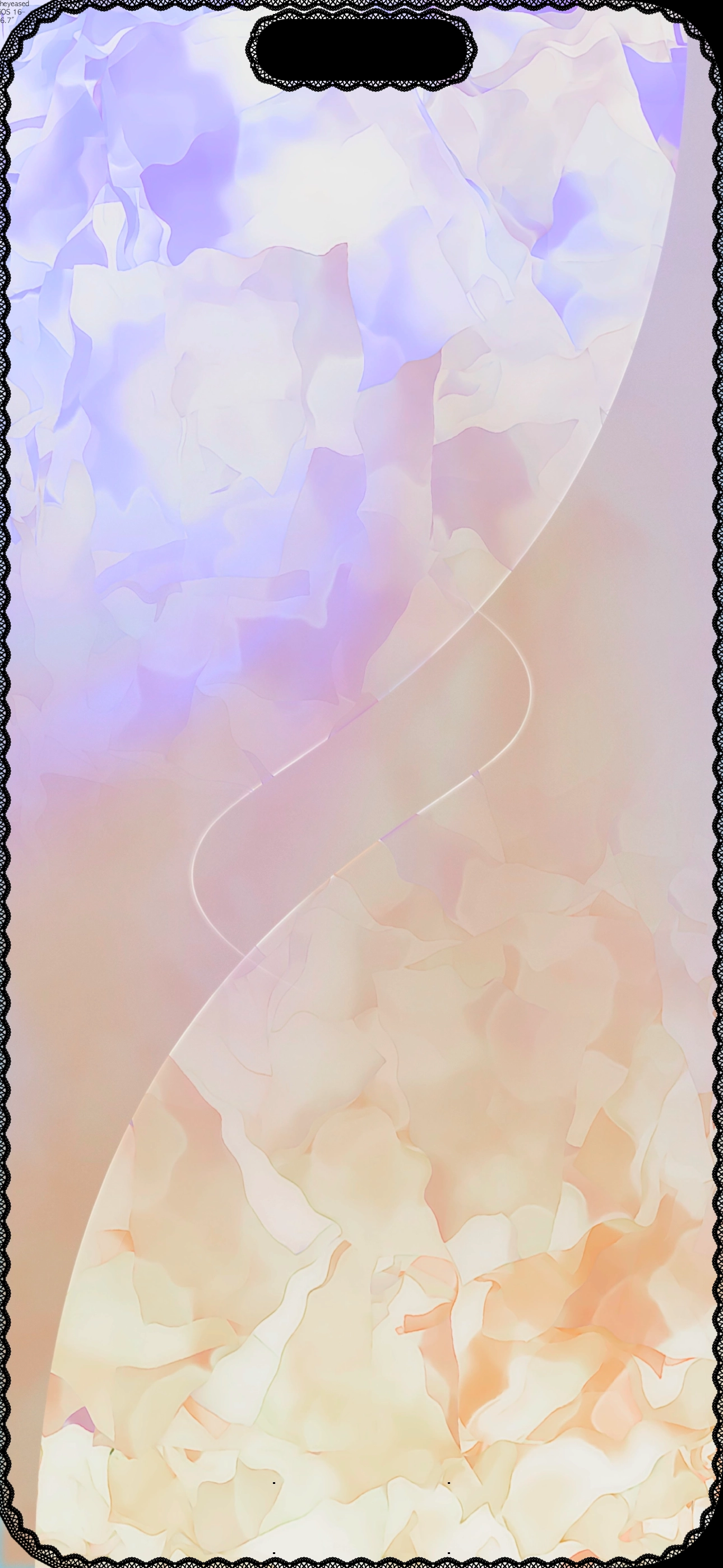 レースベゼルの壁紙 -14 Pro Max- Lace Bezel - Mysterious iPhone